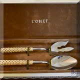 K22. L'Objet basketweave salad set. New in box. 11.5” - $95 